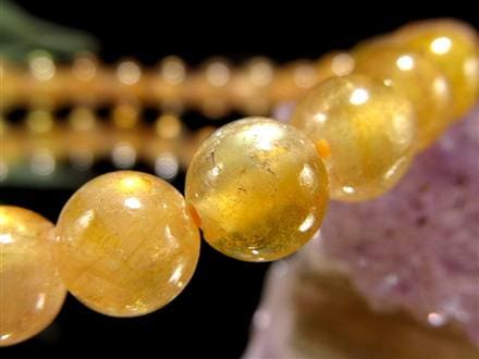 プクラジストーン イエローサファイア サファイア 誕生石 ブレスレット