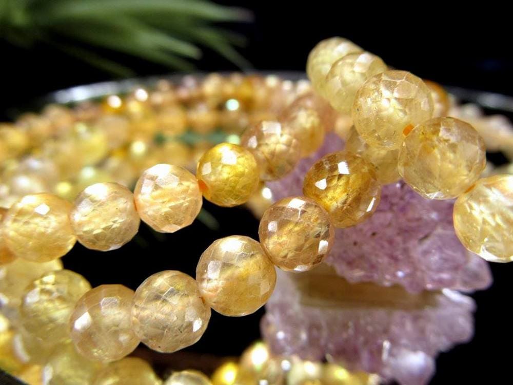 プクラジストーン イエローサファイア サファイア 誕生石 ブレスレット