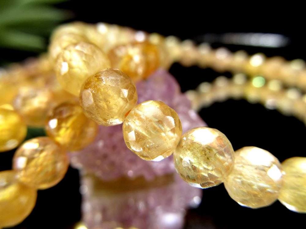 プクラジストーン イエローサファイア サファイア 誕生石 ブレスレット