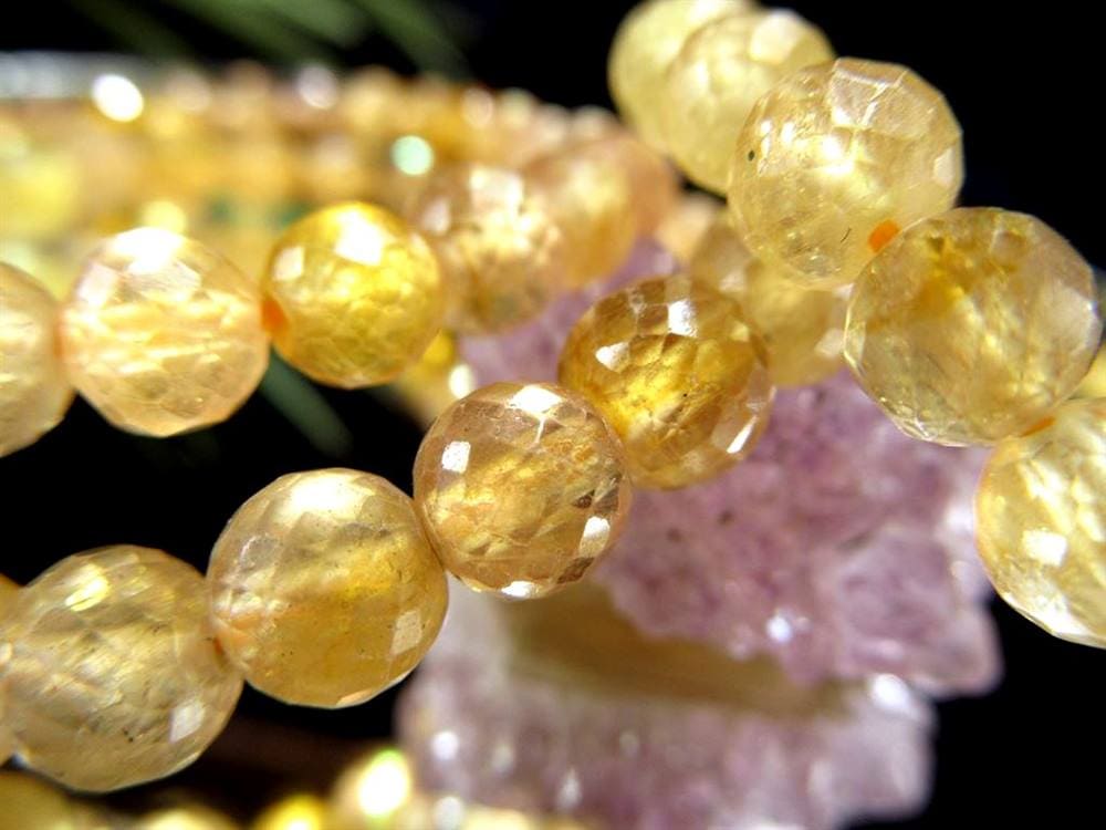 プクラジストーン イエローサファイア サファイア 誕生石 ブレスレット