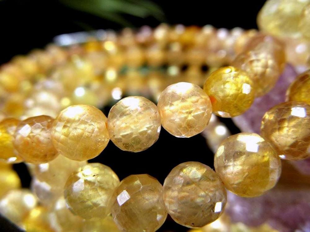 プクラジストーン イエローサファイア サファイア 誕生石 ブレスレット