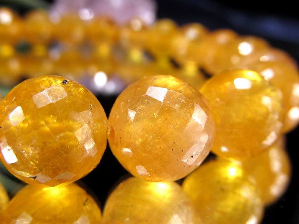 プクラジストーン イエローサファイア サファイア 誕生石 ブレスレット