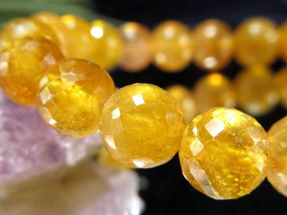 プクラジストーン イエローサファイア サファイア 誕生石 ブレスレット