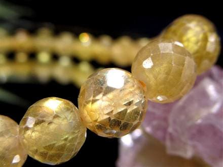 プクラジストーン イエローサファイア サファイア 誕生石 ブレスレット