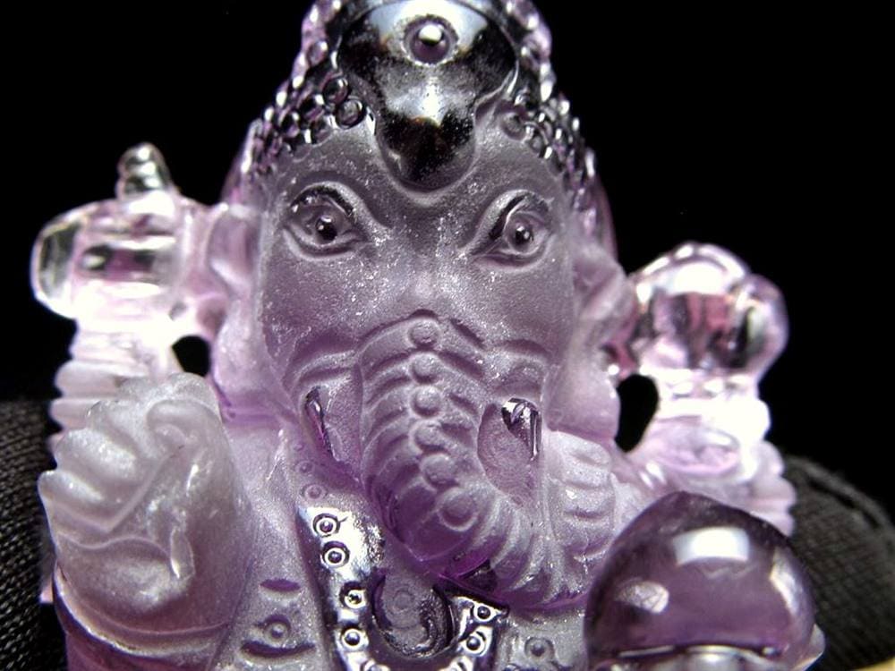 ガネーシャ アメジスト 夢を叶える象 ガネーシャ彫刻 ブランドバーグ