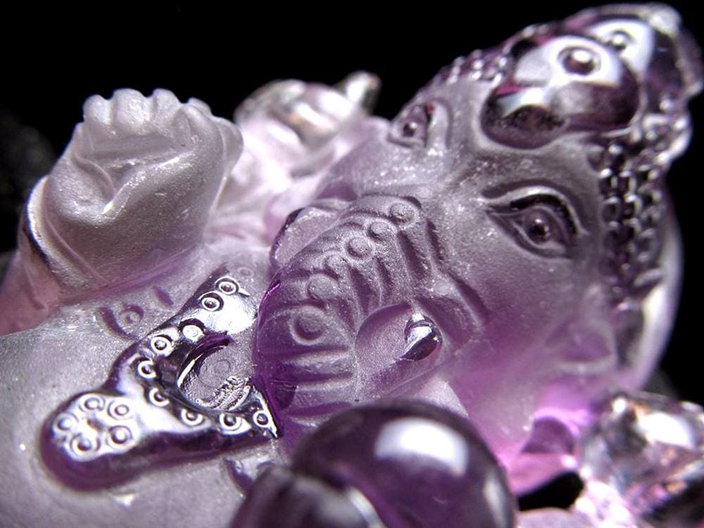 ガネーシャ アメジスト 夢を叶える象 ガネーシャ彫刻 ブランドバーグ