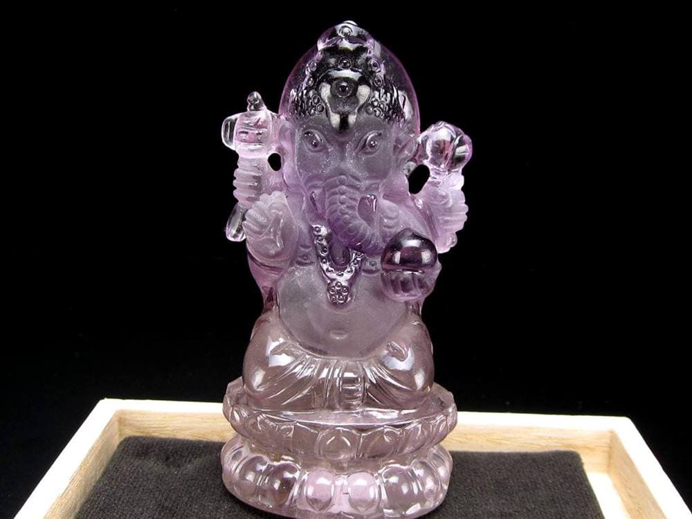 ガネーシャ アメジスト 夢を叶える象 ガネーシャ彫刻 ブランドバーグ