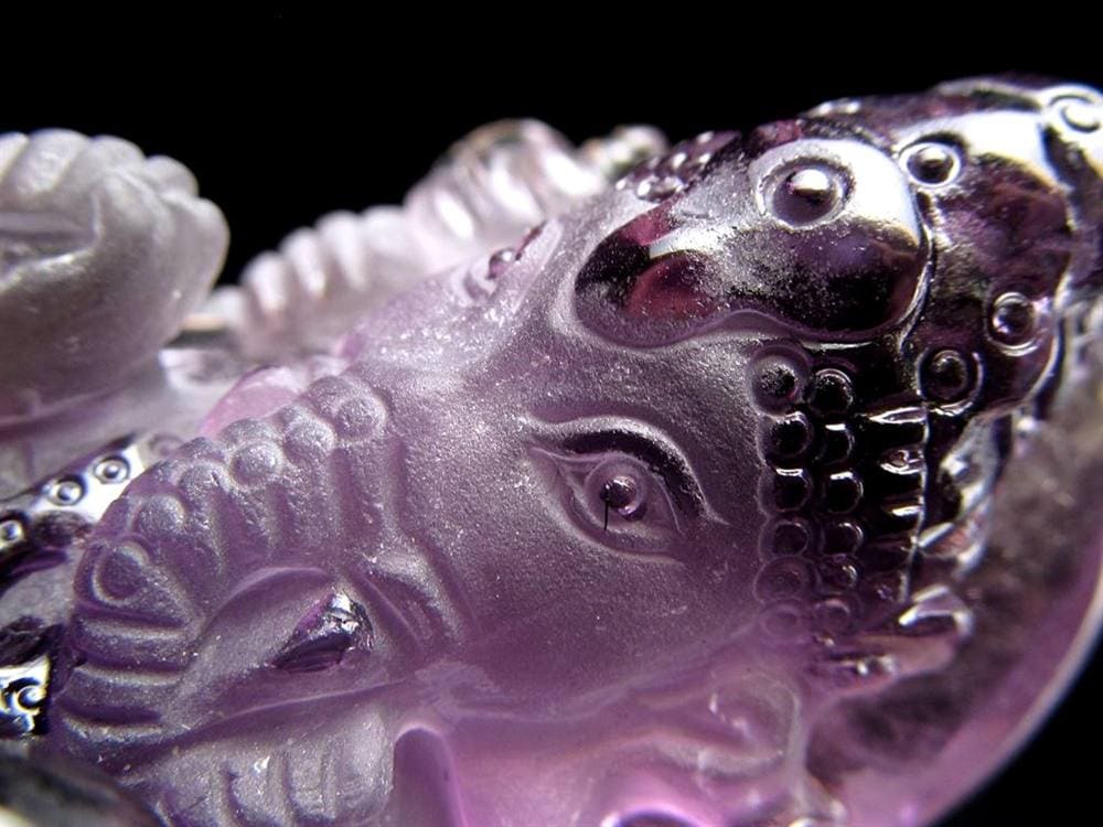 ガネーシャ アメジスト 夢を叶える象 ガネーシャ彫刻 ブランドバーグ