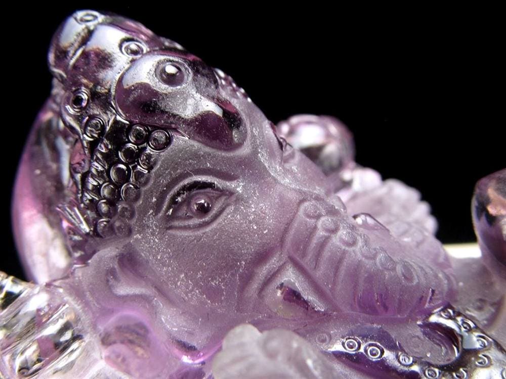 ガネーシャ アメジスト 夢を叶える象 ガネーシャ彫刻 ブランドバーグ