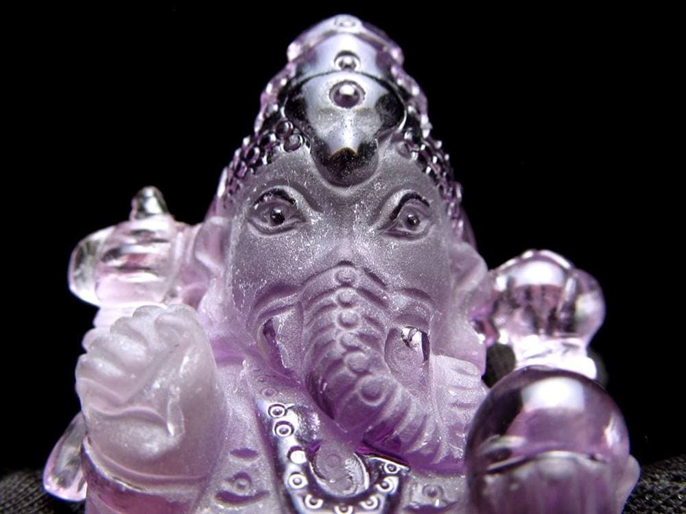 ガネーシャ アメジスト 夢を叶える象 ガネーシャ彫刻 ブランドバーグ