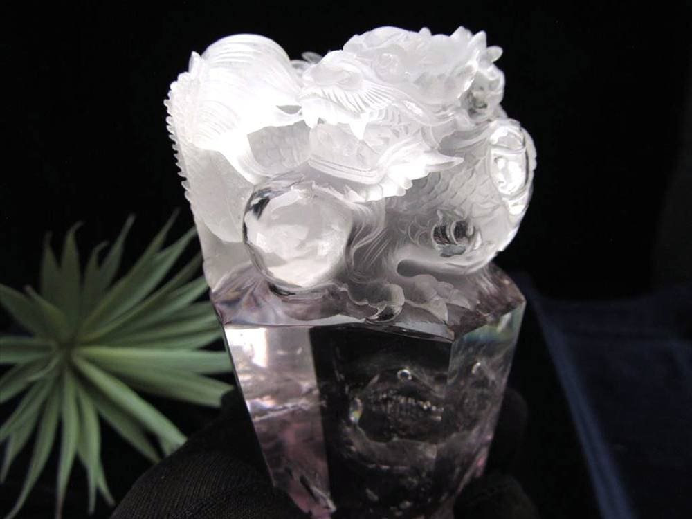 アメジスト 彫刻置物 龍神 辰 竜