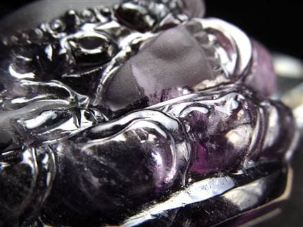 アメジスト 紫水晶 黄財神 彫刻 置物