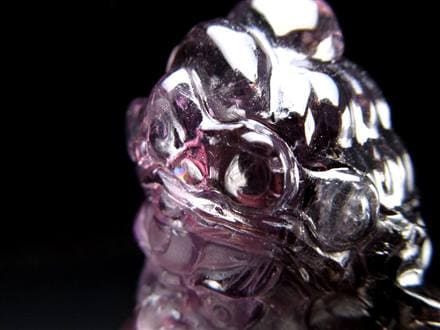 アメジスト 紫水晶 黄財神 彫刻 置物