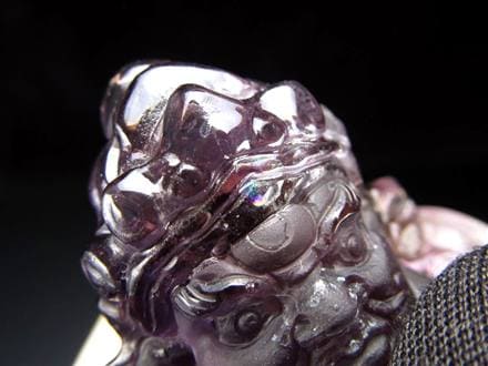 アメジスト 紫水晶 黄財神 彫刻 置物