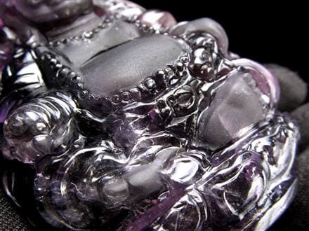 アメジスト 紫水晶 黄財神 彫刻 置物