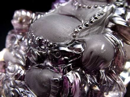 アメジスト 紫水晶 黄財神 彫刻 置物