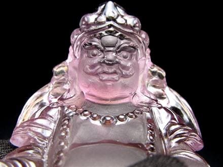 アメジスト 紫水晶 黄財神 彫刻 置物