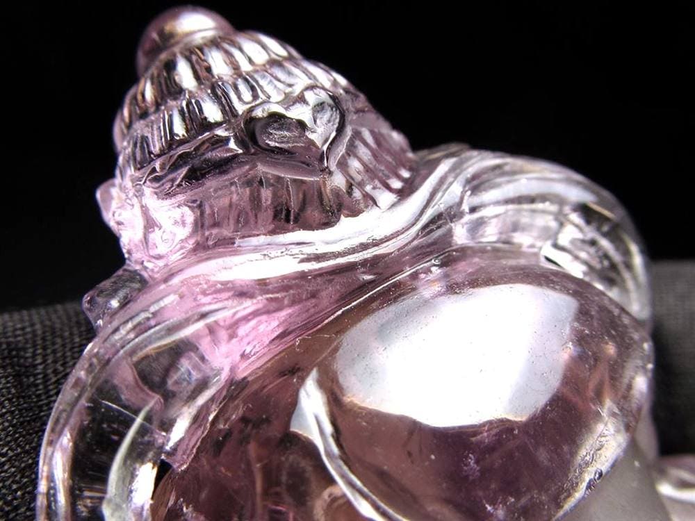 アメジスト 紫水晶 黄財神 彫刻 置物