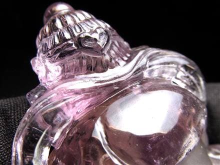 アメジスト 紫水晶 黄財神 彫刻 置物