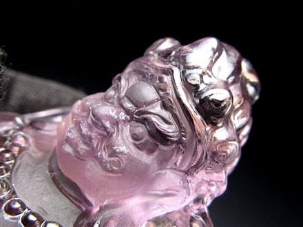 アメジスト 紫水晶 黄財神 彫刻 置物