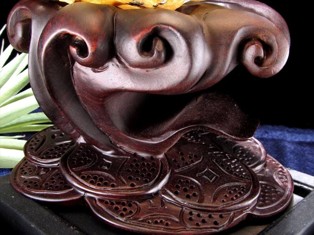 龍亀 ゴールドルチル 彫刻置物 ロングイ 天然石