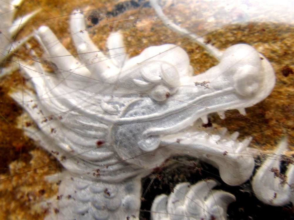 ガーデンルチルクォーツ 庭園水晶 龍神 五本爪龍 置物