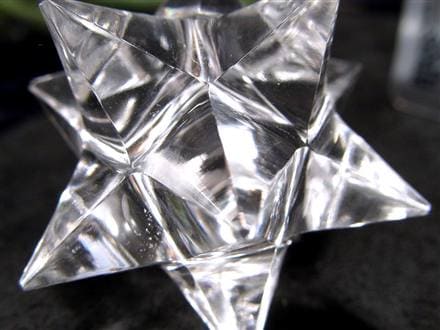 天然水晶 アステロイド 彫り 置物