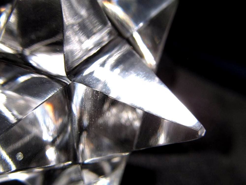 天然水晶 アステロイド 彫り 置物