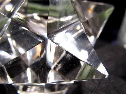 天然水晶 アステロイド 彫り 置物