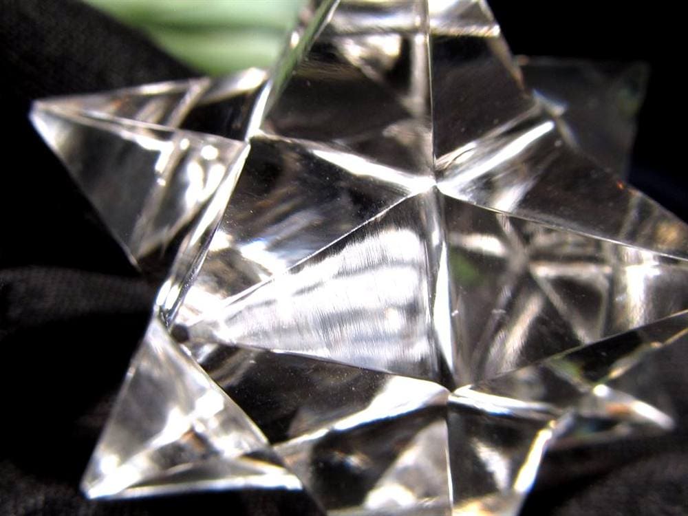 天然水晶 アステロイド 彫り 置物