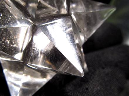 天然水晶 アステロイド 彫り 置物
