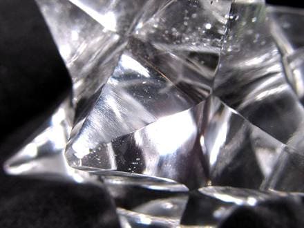 天然水晶 アステロイド 彫り 置物