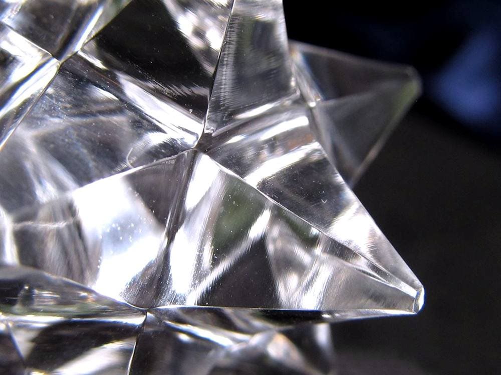天然水晶 アステロイド 彫り 置物