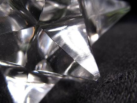 天然水晶 アステロイド 彫り 置物