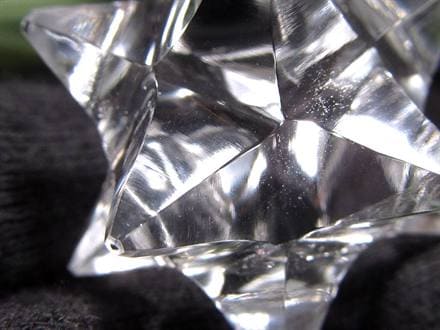 天然水晶 アステロイド 彫り 置物