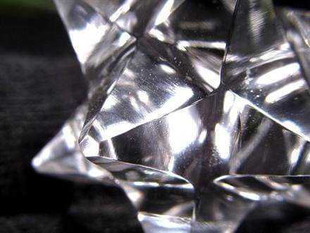 天然水晶 アステロイド 彫り 置物