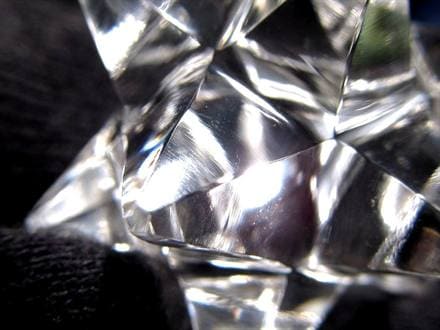 天然水晶 アステロイド 彫り 置物