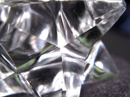 天然水晶 アステロイド 彫り 置物