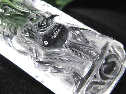 天然水晶 ガネーシャ 彫り 置物