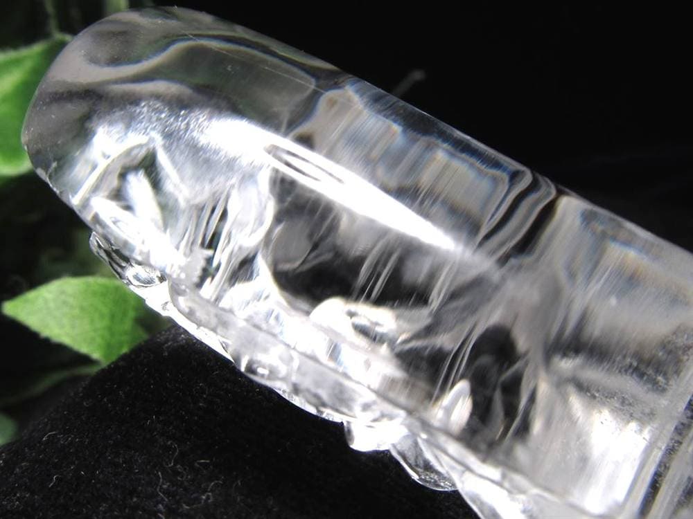 天然水晶 ガネーシャ 彫り 置物