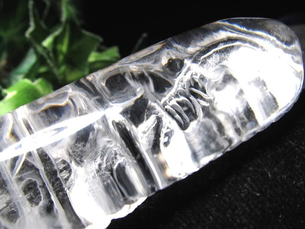 天然水晶 ガネーシャ 彫り 置物