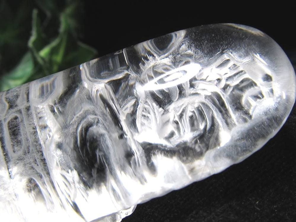 天然水晶 ガネーシャ 彫り 置物