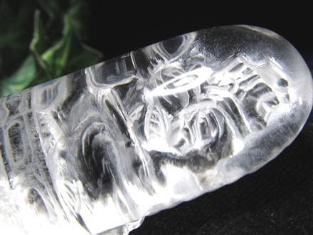 天然水晶 ガネーシャ 彫り 置物