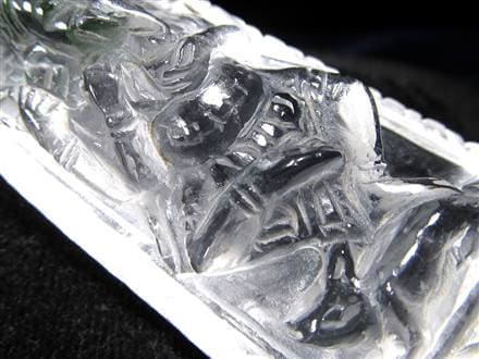 天然水晶 ガネーシャ 彫り 置物