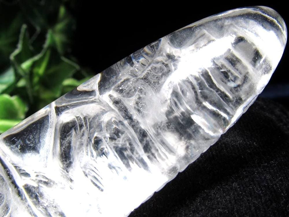 天然水晶 ガネーシャ 彫り 置物