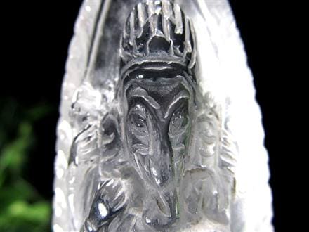 天然水晶 ガネーシャ 彫り 置物