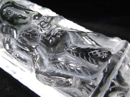 天然水晶 ガネーシャ 彫り 置物