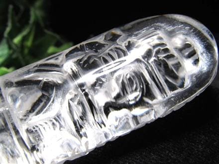 天然水晶 ガネーシャ 彫り 置物