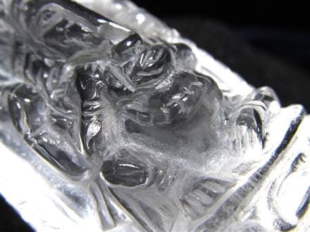 天然水晶 ガネーシャ 彫り 置物