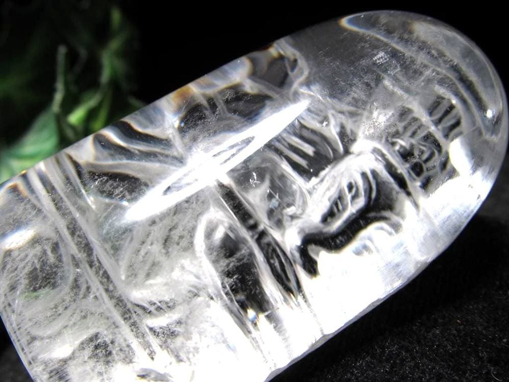 天然水晶 ガネーシャ 彫り 置物